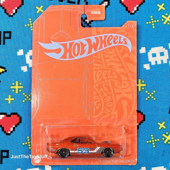Hot Wheels Orange & Blue Series 1/6 70 Dodge Hemi Challenger GRR35 1:64 NOC - Picture 1 of 5